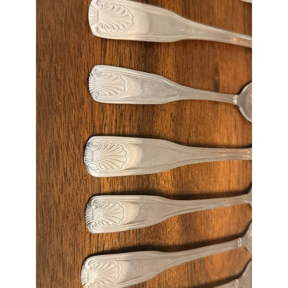 1970 Walco 15 Utica Stainless Fanfare Mixed Lot Shell Handle - Set of 8 Flatware